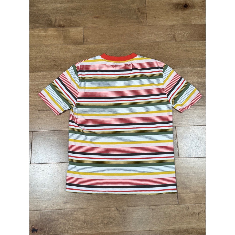 Guess Originals Brighton Striped Tee Multicolor Embroidered Logo Y2K Men XS - Picture 2 of 5